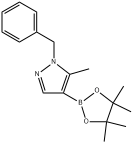 1-benzyl-5-methyl-4-(4,4,5,5-tetramethyl-1,3,2-dioxaborolan-2-yl)-1h-pyrazole 结构式