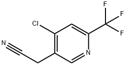 2-(4-氯-6-(三氟甲基)吡啶-3-基)乙腈 结构式