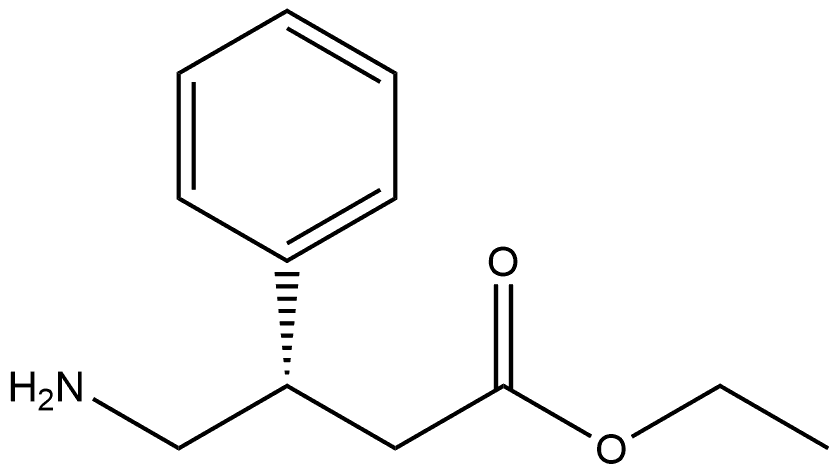 Benzenepropanoic acid, β-(aminomethyl)-, ethyl ester, (βS)- 结构式