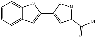 5-(2-苯并噻吩基)异噁唑-3-甲酸 结构式