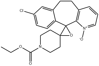 Dispiro[11H-benzo[5,6]cyclohepta[1,2-b]pyridine-11,2'-oxirane-3',4''-piperidine]-1''-carboxylic acid, 8-chloro-5,6-dihydro-, ethyl ester, 1-oxide 结构式
