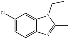 1H-Benzimidazole,6-chloro-1-ethyl-2-methyl-(9CI) 结构式