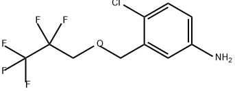 BENZENAMINE, 4-CHLORO-3-[(2,2,3,3,3-PENTAFLUOROPROPOXY)METHYL]- 结构式