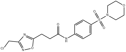 3-[3-(Chloromethyl)-1,2,4-oxadiazol-5-yl]-N-[4-(morpholin-4-ylsulfonyl)phenyl]propanamide 结构式