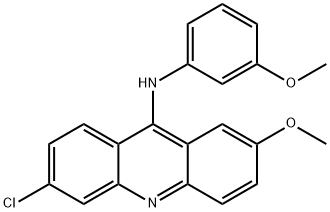 9-Acridinamine, 6-chloro-2-methoxy-N-(3-methoxyphenyl)- 结构式