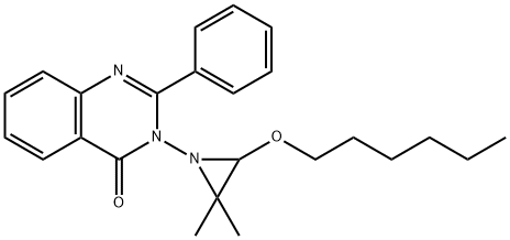 3-(3-(Hexyloxy)-2,2-dimethylaziridin-1-yl)-2-phenylquinazolin-4(3H)-one 结构式