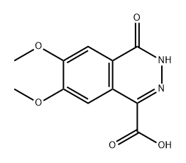 6,7-二甲氧基-4-氧代-3,4-二氢酞嗪-1-羧酸 结构式