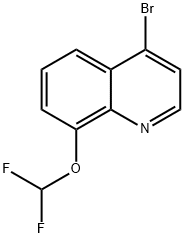 4-Bromo-8-(difluoromethoxy)quinoline 结构式