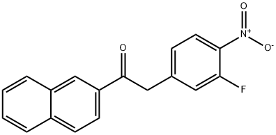 2-(3-Fluoro-4-nitrophenyl)-1-(naphthalen-2-yl)ethanone 结构式