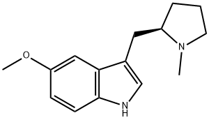 1H-Indole, 5-methoxy-3-[[(2R)-1-methyl-2-pyrrolidinyl]methyl]- 结构式