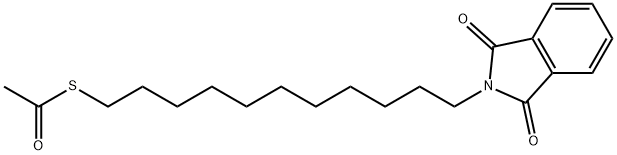 N-(11-乙酰巯基十一烷基)邻苯二甲酰亚胺 结构式