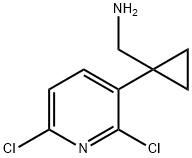 (1-(2,6-二氯吡啶-3-基)环丙基)甲胺 结构式