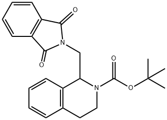 2(1H)-Isoquinolinecarboxylic acid, 1-[(1,3-dihydro-1,3-dioxo-2H-isoindol-2-yl)methyl]-3,4-dihydro-, 1,1-dimethylethyl ester 结构式
