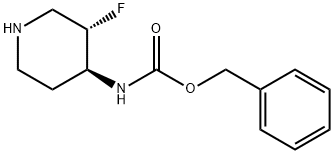 Phenylmethyl N-[(3S,4S)-3-fluoro-4-piperidinyl]carbamate 结构式