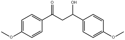 3-羟基-1,3-双(4-甲氧基苯基)-1-丙酮 结构式