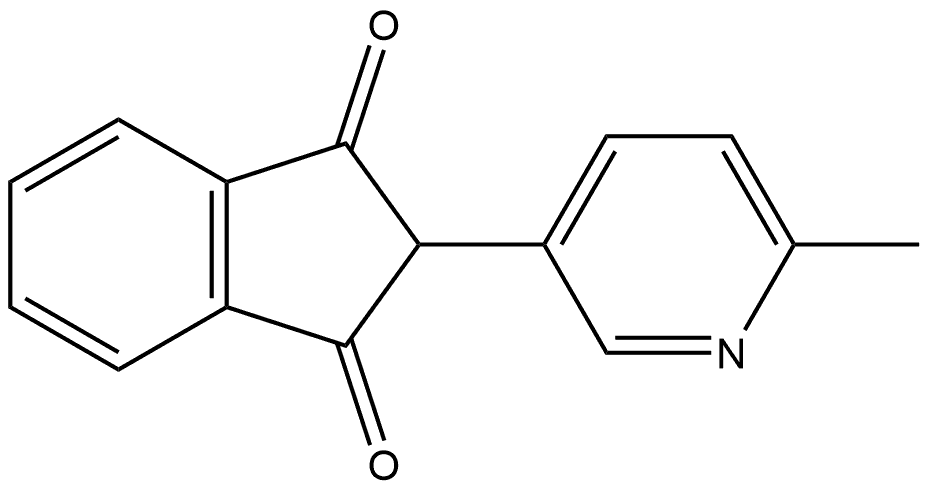 2-(6-甲基吡啶-3-基)-1H-茚-1,3(2H)-二酮 结构式