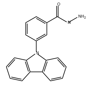 3-(9H-咔唑-9-基)苯甲酰肼 结构式