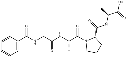 (S)-2-((S)-1-((S)-2-(2-Benzamidoacetamido)propanoyl)pyrrolidine-2-carboxamido)propanoic acid 结构式