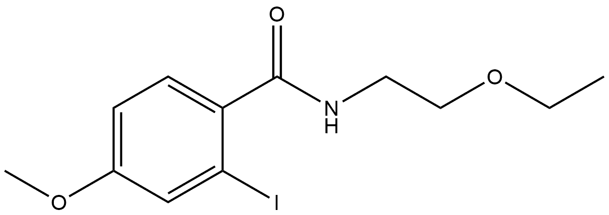 N-(2-Ethoxyethyl)-2-iodo-4-methoxybenzamide 结构式