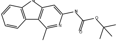 Carbamic acid, (1-methyl-5H-pyrido[4,3-b]indol-3-yl)-, 1,1-dimethylethyl ester (9CI) 结构式