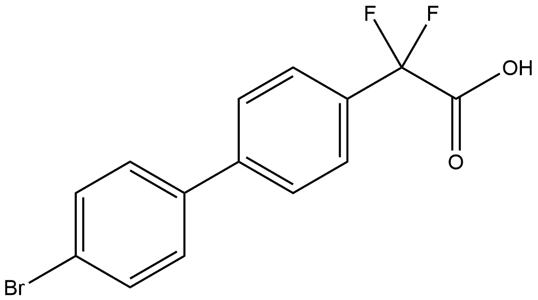 2-(4'-溴-[1,1'-联苯] -4-基)-2,2-二氟乙酸 结构式