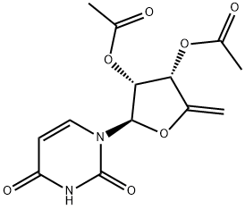 Uridine, 4',5'-didehydro-5'-deoxy-, 2',3'-diacetate (9CI) 结构式