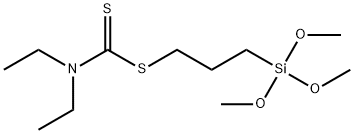 3-(Trimethoxysilyl)propyl diethylcarbamodithioate 结构式