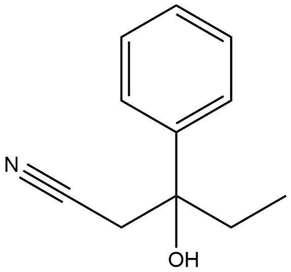 Benzenepropanenitrile, β-ethyl-β-hydroxy- 结构式