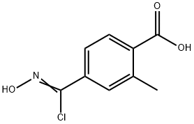 Benzoic acid, 4-[chloro(hydroxyimino)methyl]-2-methyl- 结构式