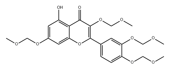 4H-1-Benzopyran-4-one, 2-[3,4-bis(methoxymethoxy)phenyl]-5-hydroxy-3,7-bis(methoxymethoxy)- 结构式