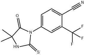 4-(4,4-Dimethyl-5-oxo-2-thioxo-1-imidazolidinyl)-2-trifluoromethylbenzonitrile 结构式