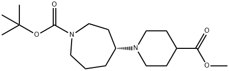 (R)-tert-Butyl 4-(4-(methoxycarbonyl)piperidin-1-yl)azepane-1-carboxylate 结构式