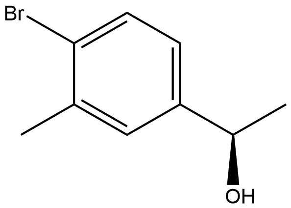 (ΑR)-4-溴-Α,3-二甲基苯甲醇 结构式