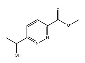 3-Pyridazinecarboxylic acid, 6-(1-hydroxyethyl)-, methyl ester 结构式