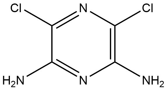 2,6-Pyrazinediamine, 3,5-dichloro- 结构式