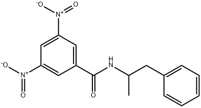 3,5-dinitro-N-(1-phenylpropan-2-yl)benzamide 结构式