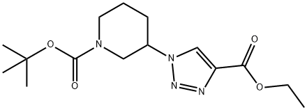ETHYL 1-(1-BOC-PIPERIDIN-3-YL)-1,2,3-TRIAZOLE-4-CARBOXYLATE 结构式