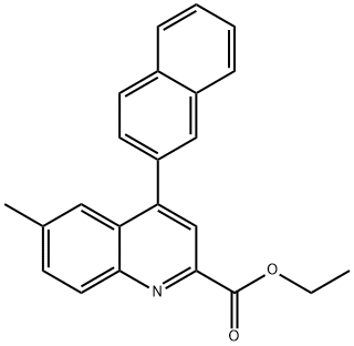 ETHYL 6-METHYL-4-(NAPHTHALEN-2-YL)QUINOLINE-2-CARBOXYLATE 结构式