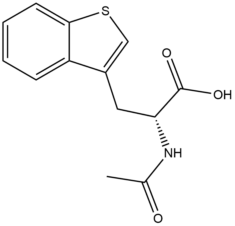 Benzo[b]thiophene-3-propanoic acid, α-(acetylamino)-, (αR)- 结构式