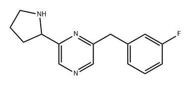 Pyrazine, 2-[(3-fluorophenyl)methyl]-6-(2-pyrrolidinyl)- 结构式