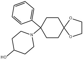 1-(8-Phenyl-1,4-dioxaspiro[4.5]decan-8-yl)piperidin-4-ol 结构式