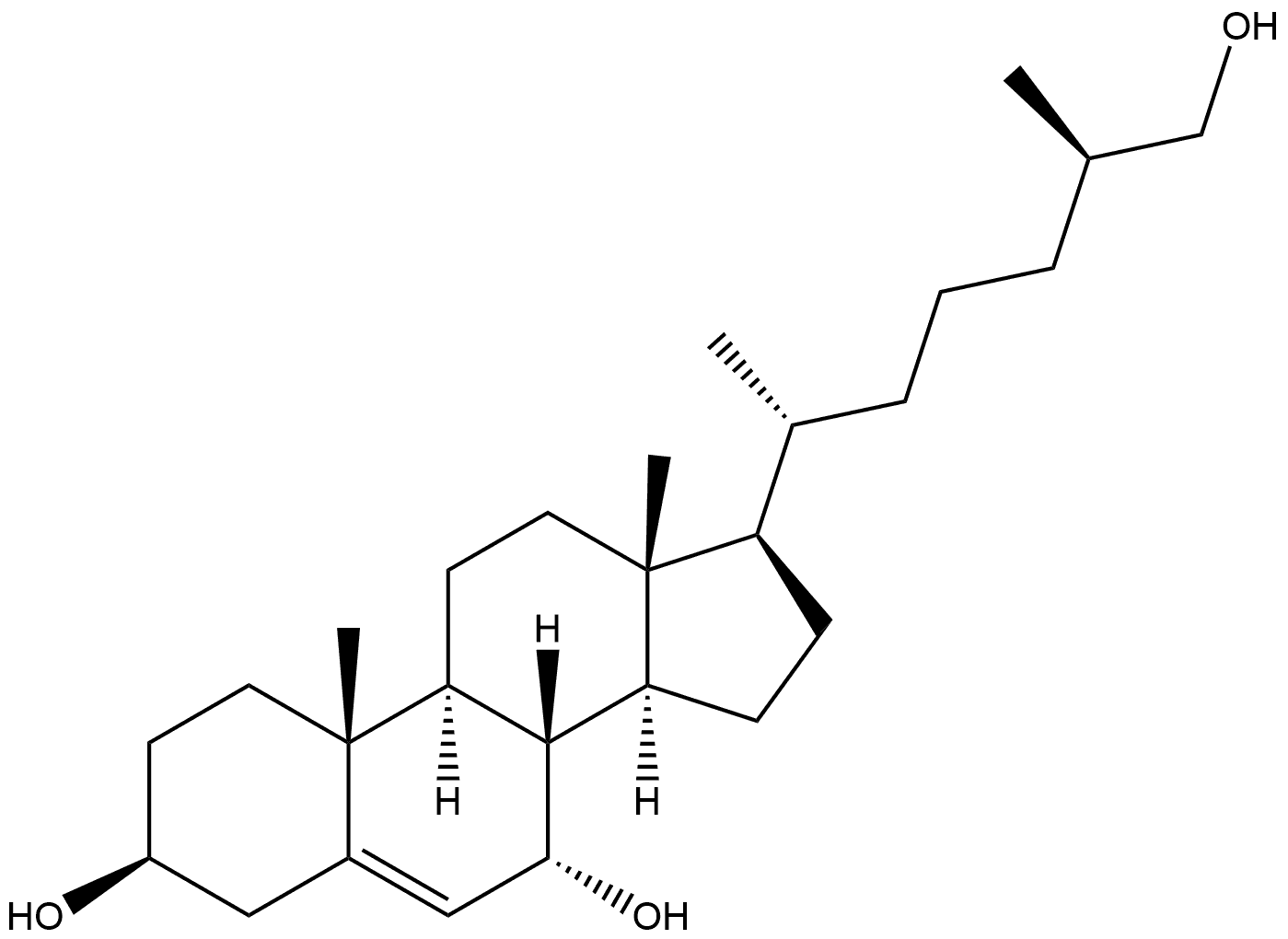 (3β,α,25R)-Cholest-5-ene-3,7,26-triol 结构式