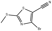 4-溴-2-(甲硫基)噻唑-5-甲腈 结构式