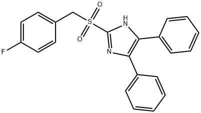 1H-Imidazole, 2-[[(4-fluorophenyl)methyl]sulfonyl]-4,5-diphenyl- 结构式