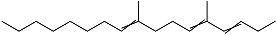 3,5,9-Heptadecatriene, 5,9-dimethyl- 结构式