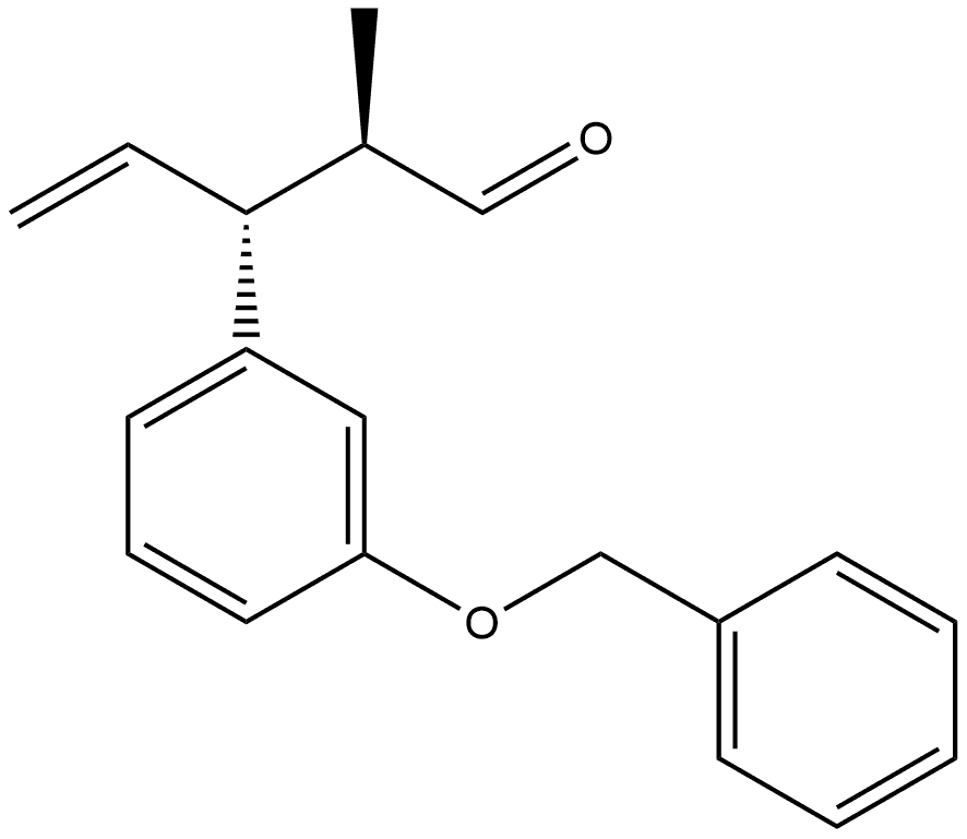 Benzenepropanal, β-ethenyl-α-methyl-3-(phenylmethoxy)-, (αR,βR)- 结构式