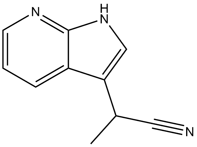 1H-Pyrrolo[2,3-b]pyridine-3-acetonitrile, α-methyl- 结构式