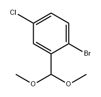 1-BROMO-4-CHLORO-2-(DIMETHOXYMETHYL)BENZENE 结构式