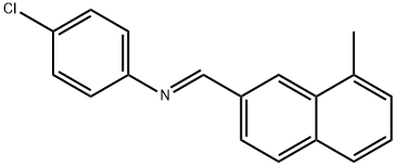 (E)-4-Chloro-N-((8-methylnaphthalen-2-yl)methylene)aniline 结构式