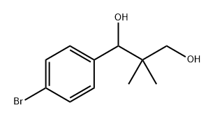 1-(4-溴苯基)-2,2-二甲基丙烷-1,3-二醇 结构式
